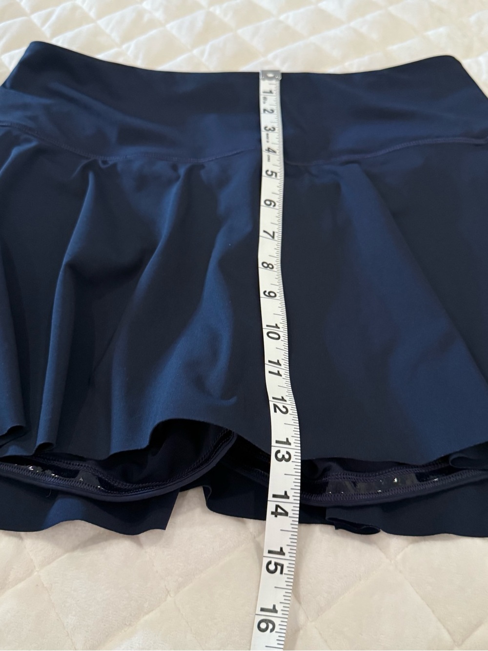 Athleta Navy Blue Athletic Skort Skirt Built In Shorts Size Medium - Picture 7 of 11